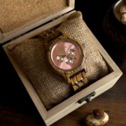 ساعة خشبية ، ساعات خشبية ، ساعات خشب ، ساعة بينك كرونو الخشبية